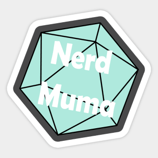 Nerd Muma Dice (turquoise) Sticker